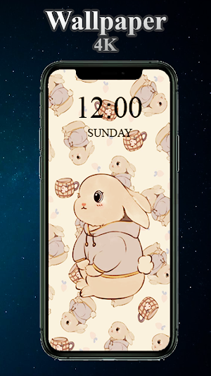 Cute Rabbit 4K Wallpaper 2023 Screenshot 1