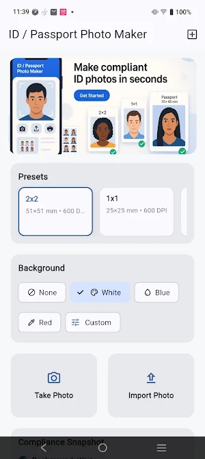 Passport Photo Maker – IDReady Screenshot 0
