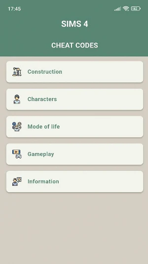 Sims: Cheat codes for game Screenshot 0