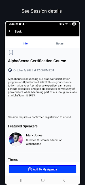 AlphaSummit by AlphaSense Screenshot 2