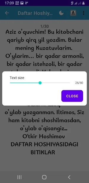 Daftar Hoshiyasidagi Bitiklar Screenshot 3