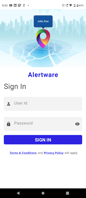 Alertware Configuration APP Screenshot 1