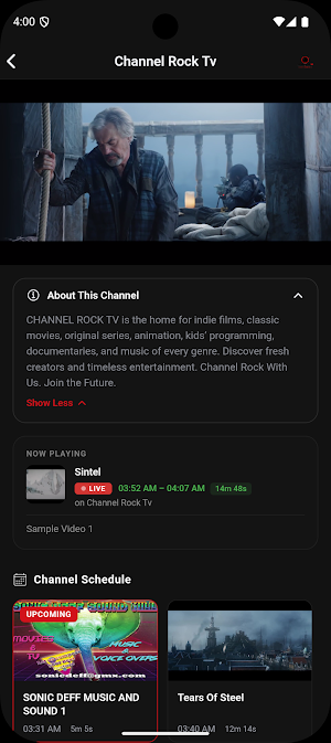 CHANNEL ROCK TV Screenshot 1