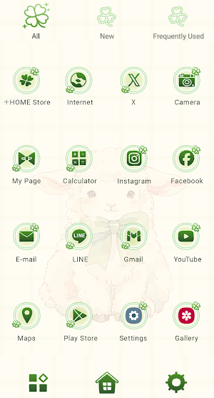 Fluffy Lamb and Clovers Theme Screenshot 2