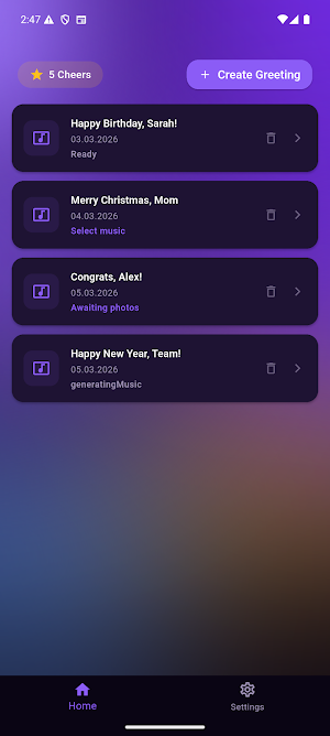 Cheer UP: AI song gift card Screenshot 1