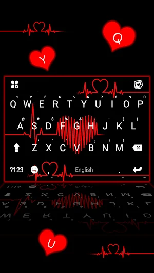 Heartbeat Parallax Keyboard Background Screenshot 1