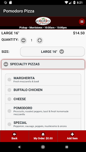 Pomodoro Pizza Screenshot 2