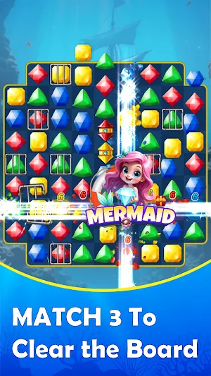 Mermaid Gems Match 3 Adventure Screenshot 0