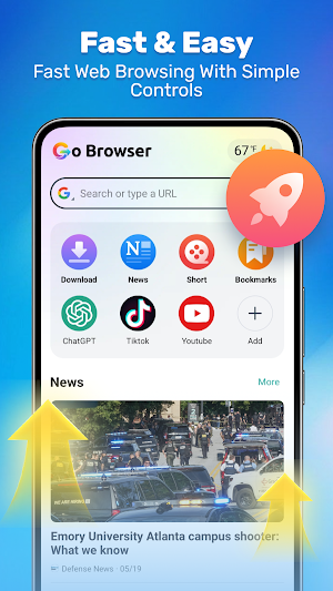 Go Browser - Safe & Fast Screenshot 1