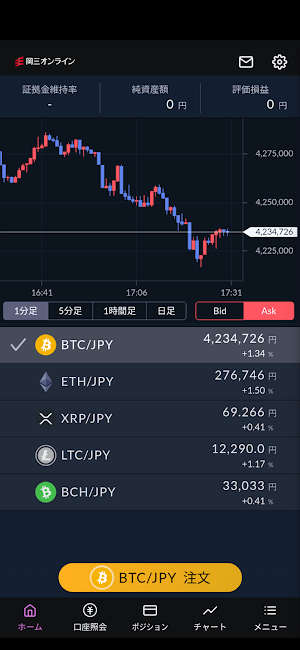 暗号資産CFD‐ 岡三オンライン Screenshot 0
