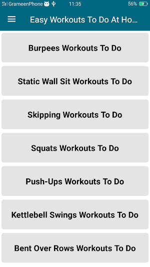 Easy Workouts To Do At Home Screenshot 0