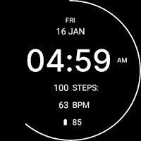 Black Fitness Watch Face