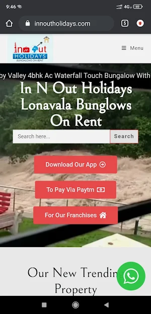 Innoutholidays- bungalows in lonavala Screenshot 1