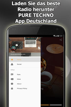Radio PURE TECHNO Online Kostenlos Deutschland Screenshot 2