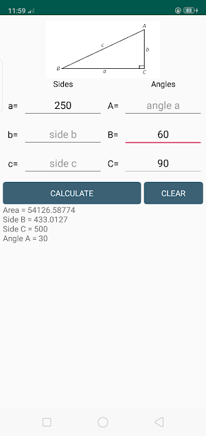 Triangle Calculator + Trigonometry Calculator Screenshot 3