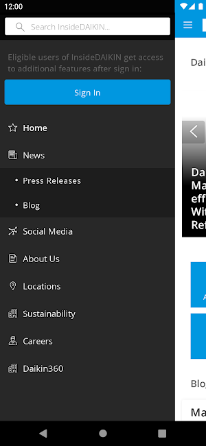 InsideDAIKIN Screenshot 1
