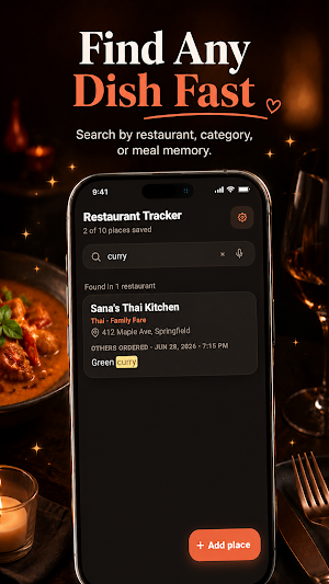 Restaurant Tracker: Food Log Screenshot 3