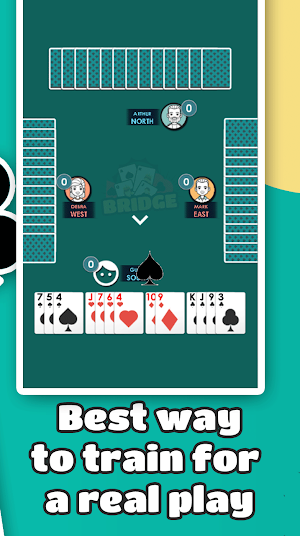 Bridge Card Game free for beginners no wifi Screenshot 3