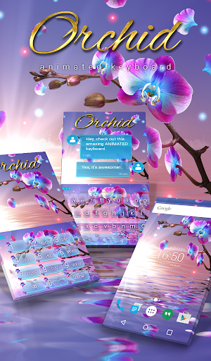 Orchid Animated Keyboard + Live Wallpaper Screenshot 0