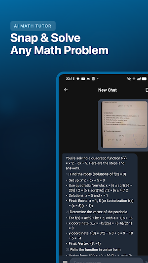 AI Math Solver & Homework Help Screenshot 1
