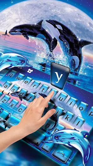 Jumping Whale Keyboard Theme Screenshot 2