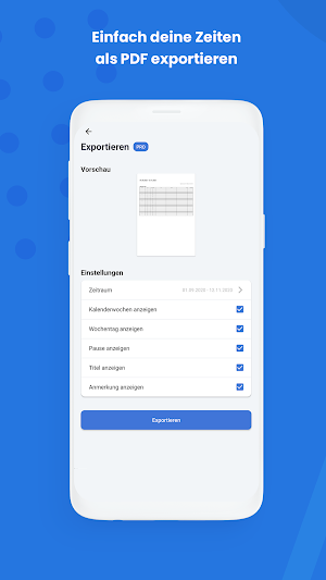 timeGOAT - Zeiterfassung Screenshot 3