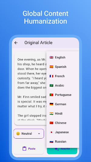 Humanize AI Text: AI Rewriter Screenshot 3