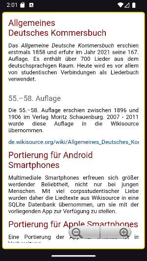 Kommersbuch Screenshot 1