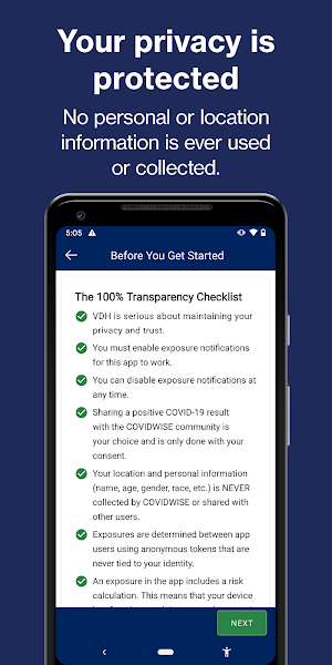 COVIDWISE Screenshot 3