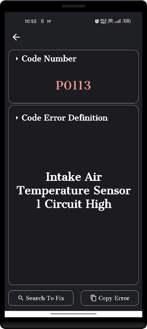 OBDII Code Finder Screenshot 2