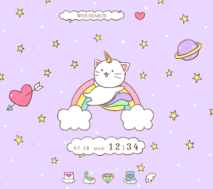 Cute Wallpaper Caticorn Theme Screenshot 0