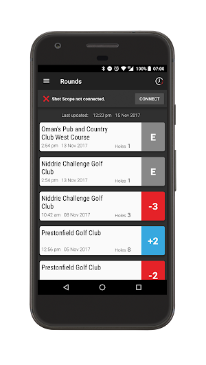 Shot Scope: Automated Golf Performance Tracking Screenshot 0