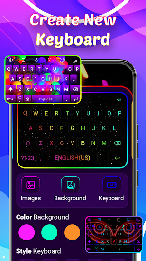 Neon LED Keyboard - RGB Lights Screenshot 1