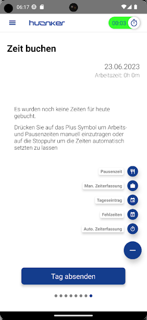 huonker zeiterfassung v2 Screenshot 0