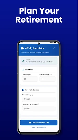 401K Calculator Screenshot 0