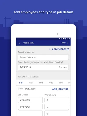 Timesheet Manager App Screenshot 3