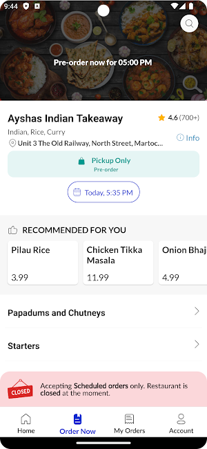 Ayshas Indian Takeaway Screenshot 2