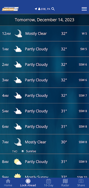 Erie Weather Screenshot 2