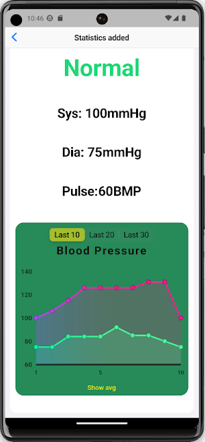 Health Data Report Screenshot 3