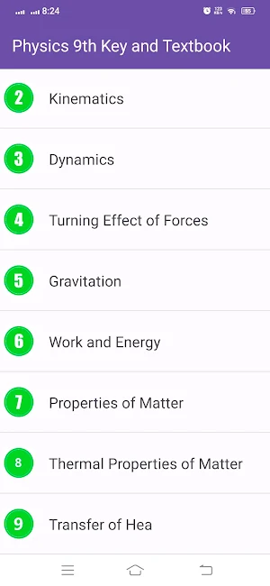 Physics 9th Key and Textbook Screenshot 2