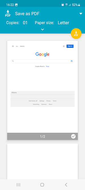 Web to PDF Converter Screenshot 2