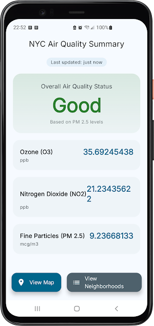 NYC Air Quality Tracker Screenshot 0