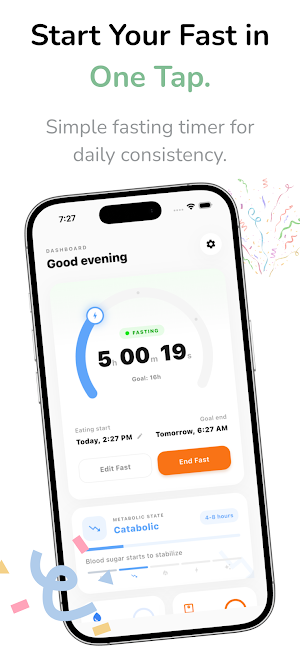 Fastly: Simple Fasting Tracker Screenshot 1