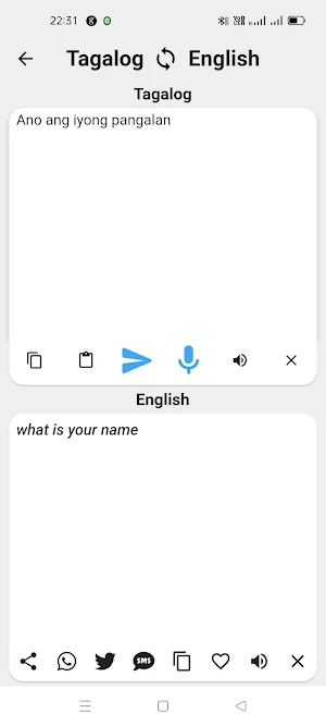 Tagalog To English Translator Screenshot 1