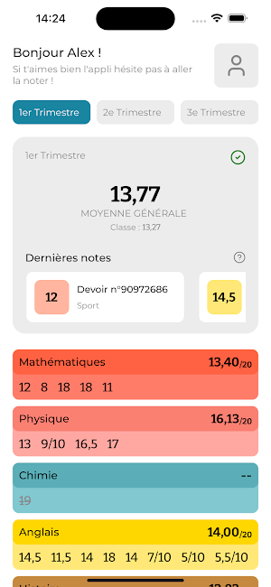 MoyennesED Screenshot 0