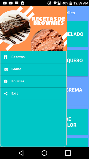 Recetas De Brownies Faciles y  Screenshot 1