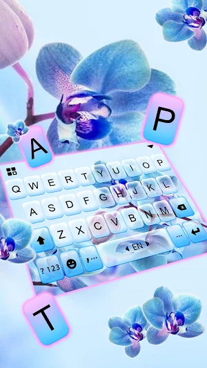 Beautiful Orchids Keyboard Background Screenshot 1