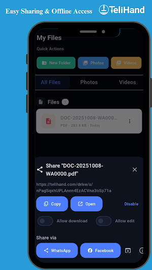 TeliHand Screenshot 1