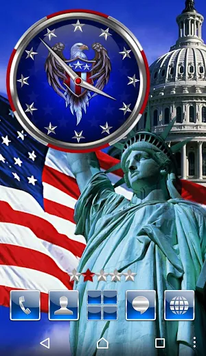 Independence Day Clock Widget Screenshot 1