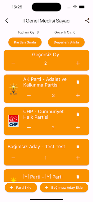 Seçim Sayacı Screenshot 3